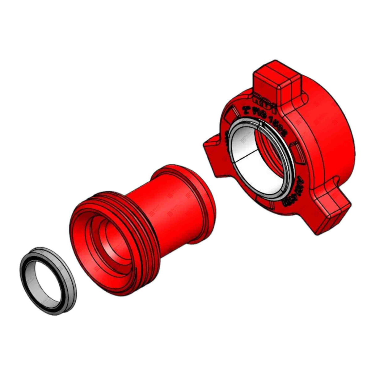 Choke Cage Fitting, 2” 1502 FxM, 15000 psi, STD Service (Choke Saver)