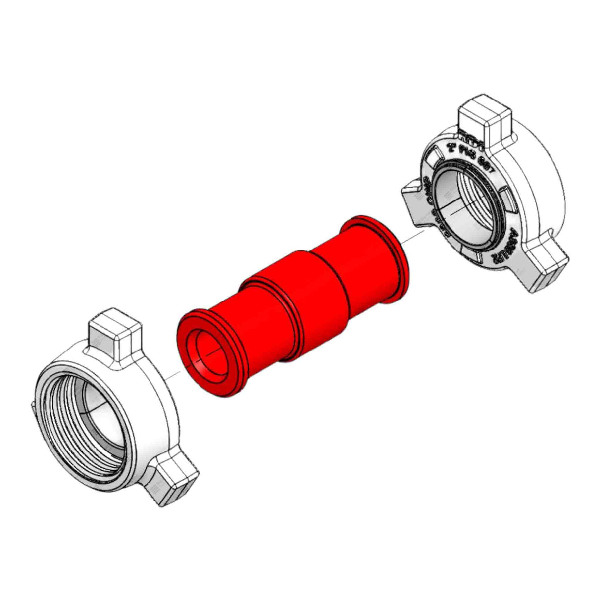 Crossover Union, 2" 607 MxM, 6000 psi, Sour Service