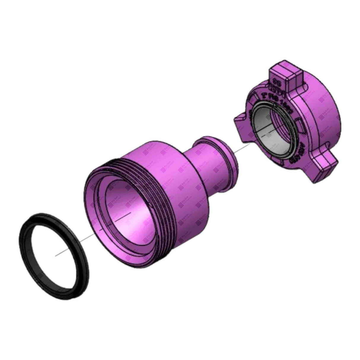 Crossover Union, 4" 1002 F x 2" 1502 M, 7500 psi, Sour Service