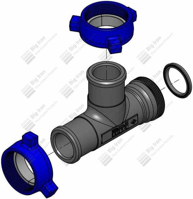 Tee 4" Fig 1002 MxFxM DET Integral 10000 Psi Standard Service